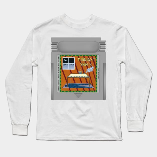 Midnight Snack Game Cartridge Long Sleeve T-Shirt by PopCarts